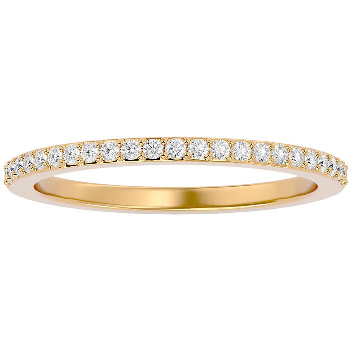 1/4 Carat Diamond Wedding Band in 14K Yellow Gold (1.70 g) (, SI2-I1), Size 4 by SuperJeweler