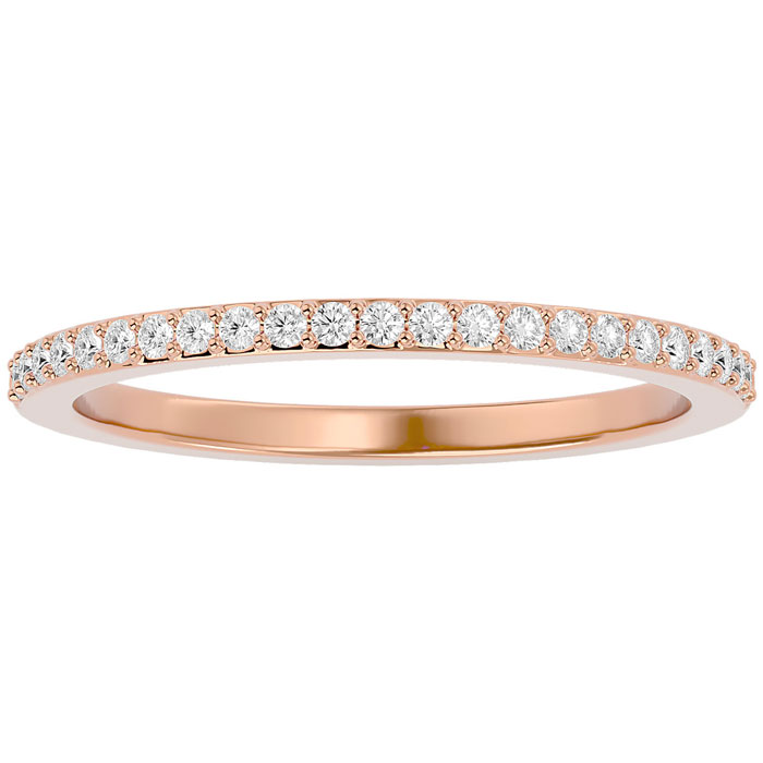 1/4 Carat Diamond Wedding Band in 14K Rose Gold (1.70 g) (, SI2-I1), Size 4 by SuperJeweler