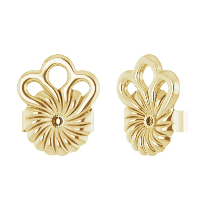 Earring Backs Extra Heavy Weight 14k Yellow Gold (Pair)