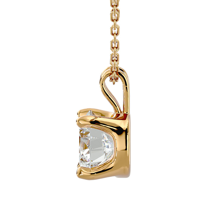 Moissanite pendant deals yellow gold