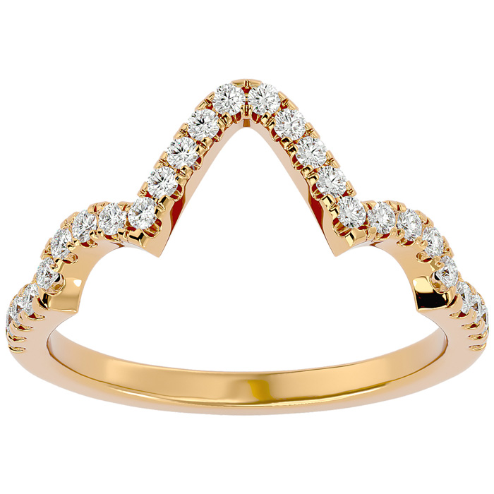 1/4 Carat Diamond Wedding Band in 14K Yellow Gold (1.50 g) (, SI2-I1), Size 4 by SuperJeweler