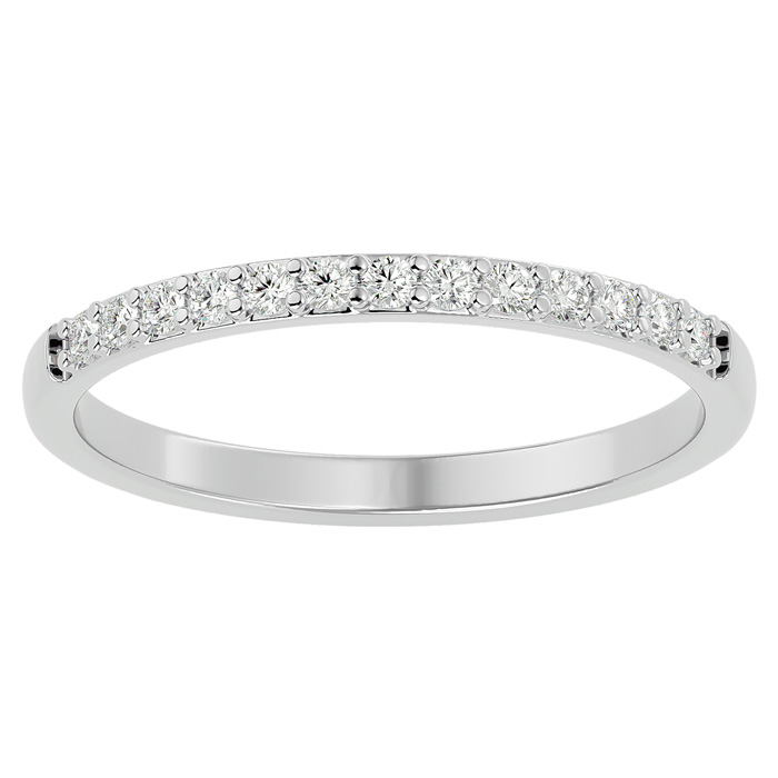 1/4 Carat Diamond Wedding Band in 14K White Gold (2 g), , Size 4 by SuperJeweler