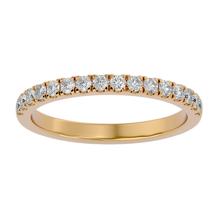 1/3 Carat Moissanite Wedding Band in 14K Yellow Gold (2.20 g), E/F Color, Size 4 by SuperJeweler