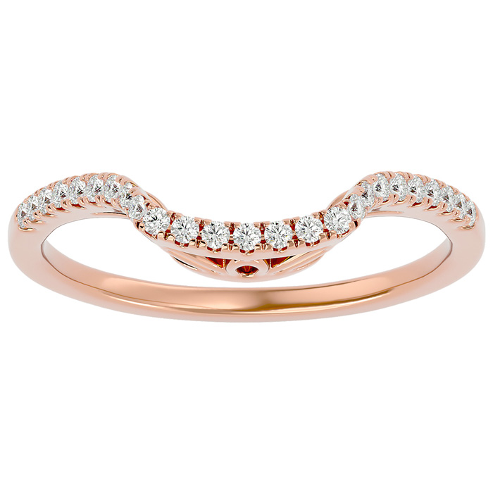 1/4 Carat Diamond Wedding Band in 14K Rose Gold (2 g) (, I1-I2), Size 3.5 by SuperJeweler