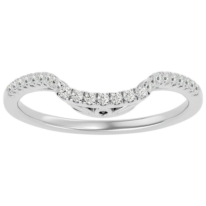 1/4 Carat Diamond Wedding Band in 14K White Gold (2 g) (, I1-I2), Size 3.5 by SuperJeweler