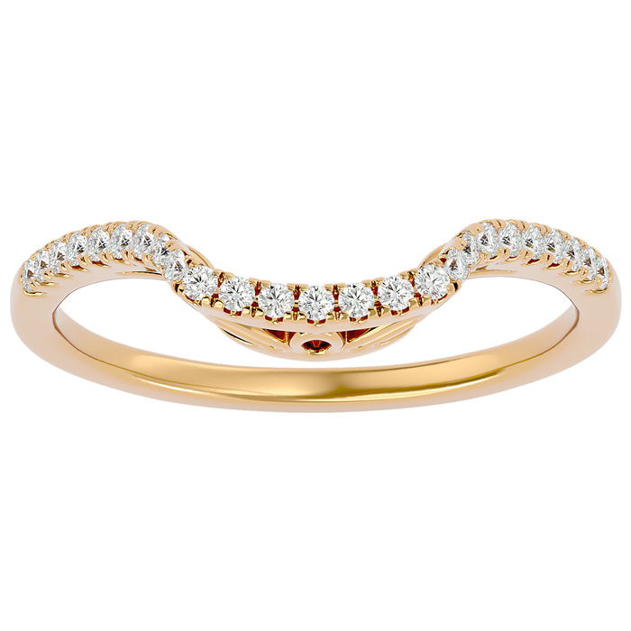 1/4 Carat Diamond Wedding Band in 14K Yellow Gold (2 g) (, I1-I2), Size 3.5 by SuperJeweler