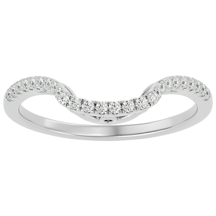 1/4 Carat Diamond Wedding Band in 14K White Gold (2 g) (, I1-I2), Size 3.5 by SuperJeweler