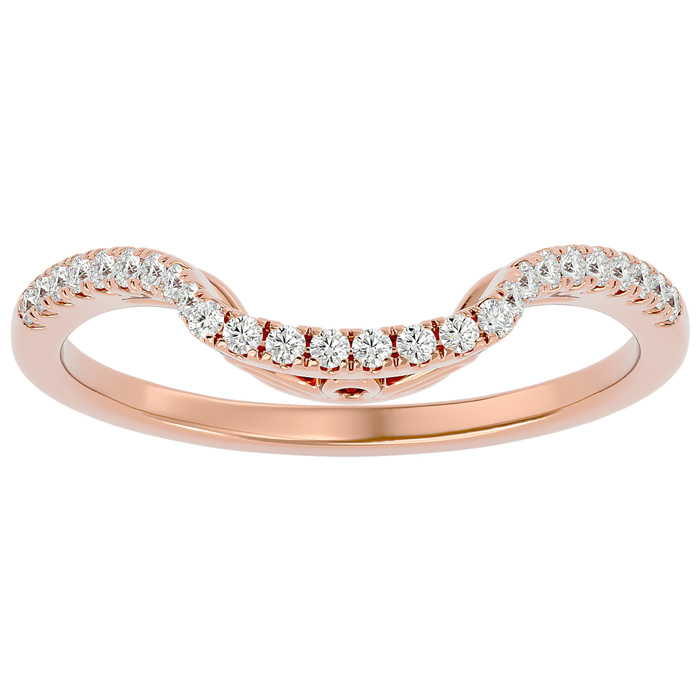 1/4 Carat Diamond Wedding Band in 14K Rose Gold (2 g) (, I1-I2), Size 3.5 by SuperJeweler