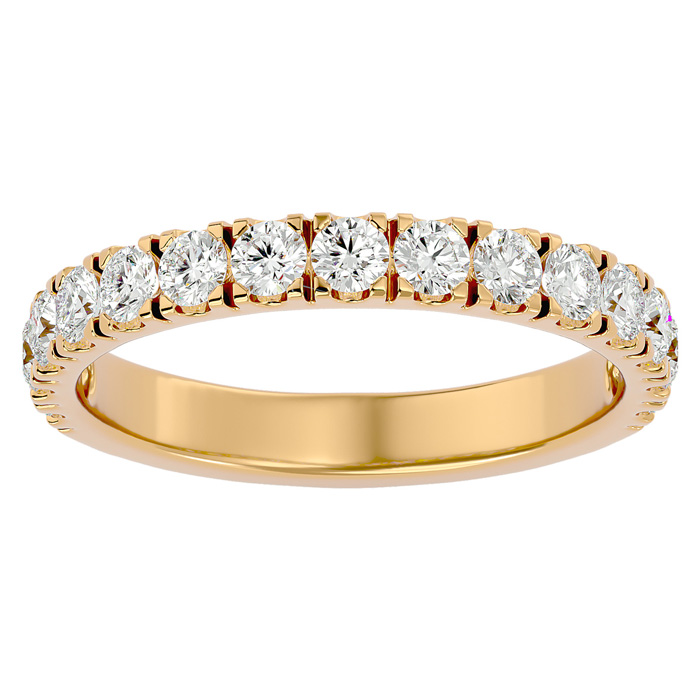 1 Carat Moissanite Wedding Band in 14K Yellow Gold (3 g), E/F Color, Size 4 by SuperJeweler