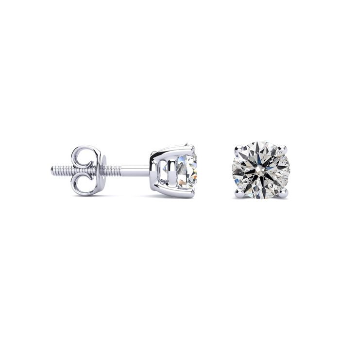 1 Carat Diamond Stud Earrings in 14K White Gold (, SI2-I1) by SuperJeweler