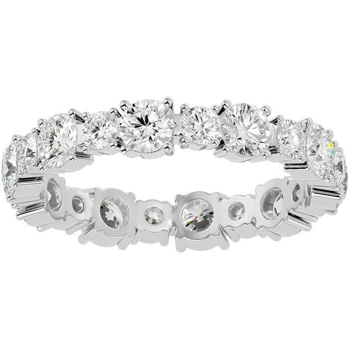 14K White Gold (2.90 g) 2 1/4 Carat Moissanite Eternity Band, E/F Color, Size 5 by SuperJeweler