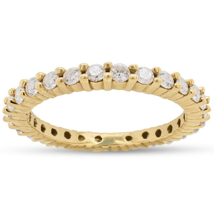 Previously Owned 1 Carat Diamond Eternity Ring in 14K Yellow Gold (2.90 g), Size 8 ( by SuperJeweler