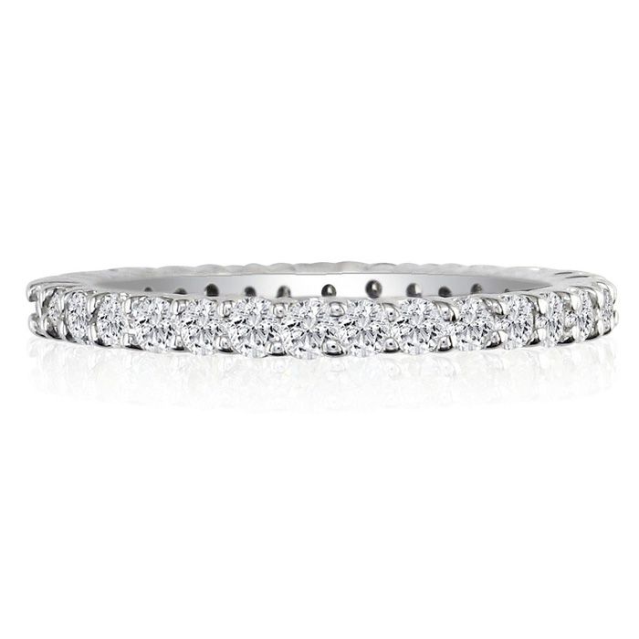 Platinum 2.40 Carat Round Diamond Eternity Ring (