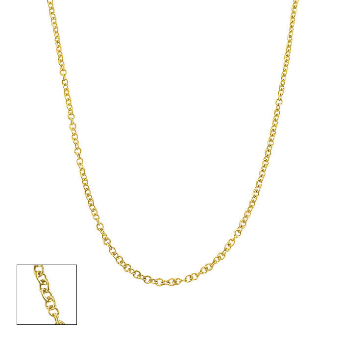 14K Yellow Gold (2.2 g) 1.5mm Cable Chain Necklace, 16 Inches by SuperJeweler
