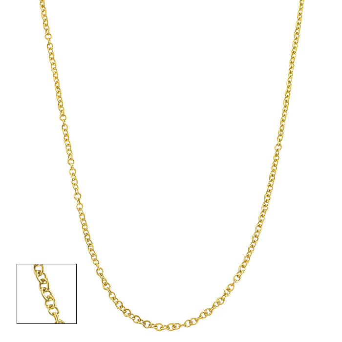 14K Yellow Gold (2.8 g) 1.5mm Cable Chain Necklace, 20 Inches by SuperJeweler