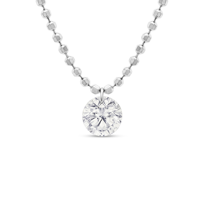1/4 Carat Diamond Raindrops Necklace in 14K White Gold (1.8 g), 16-18 Inches, G/H Color by SuperJeweler