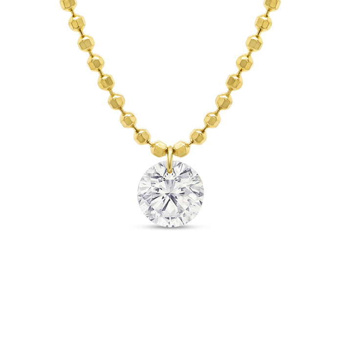 1/4 Carat Diamond Raindrops Necklace in 14K Yellow Gold (1.8 g), 16-18 Inches (G-H Color, SI1) by SuperJeweler