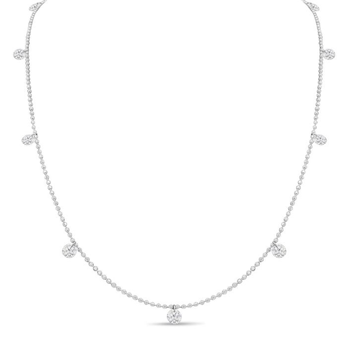 1 1/3 Carat Diamond Raindrops Necklace in 14K White Gold (2 g), 16-18 Inches, G/H Color by SuperJeweler