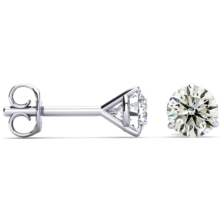 Previously Owned 1 Carat Diamond Stud Martini Earrings in 14K White Gold (1 Gram). Final Sale,  by SuperJeweler