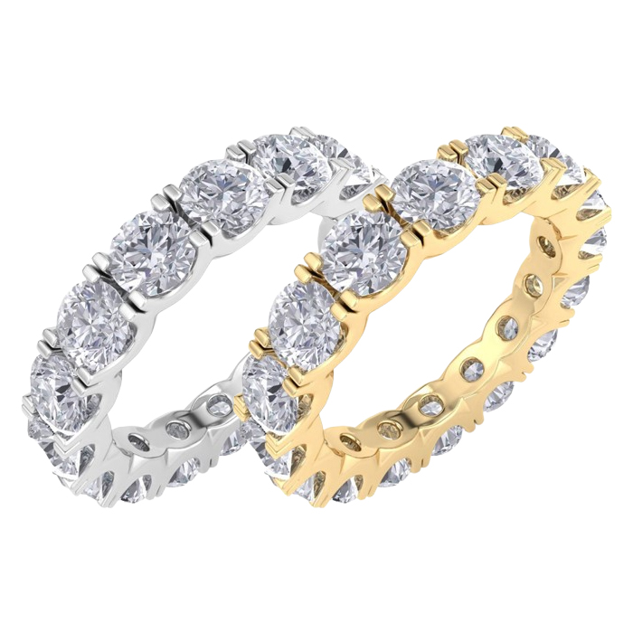 4 Carat Diamond White Gold Eternity Ring, 4-9.5, , Size 7 by SuperJeweler