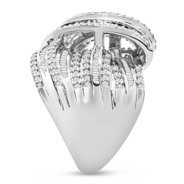 SuperJeweler 1 Carat Baguette and Round Colorless Diamond Band