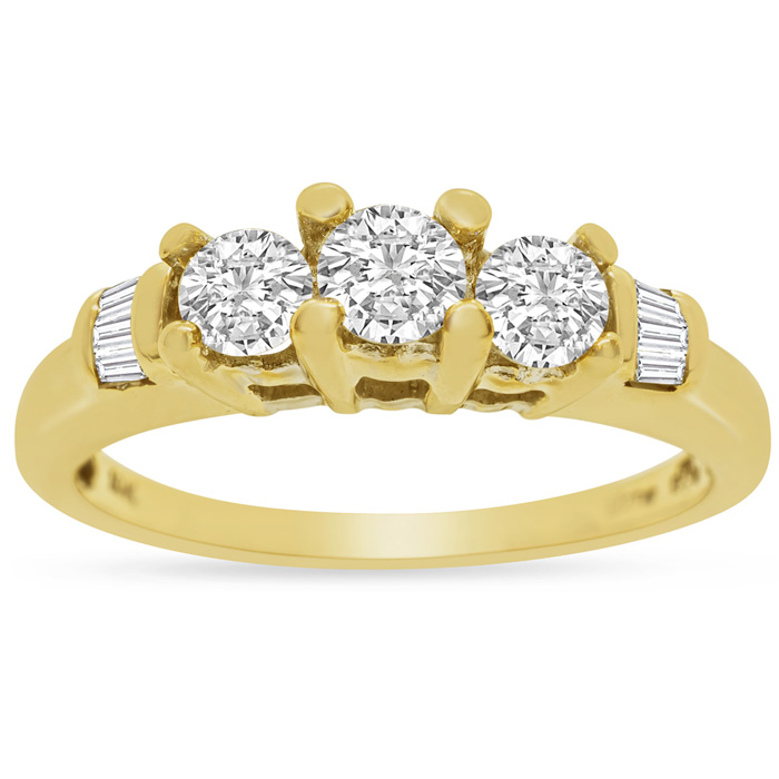 Previously Owned 1/2 Carat Diamond Engagement Ring in Yellow Gold (2.8 g), Size 8.5 ( by SuperJeweler