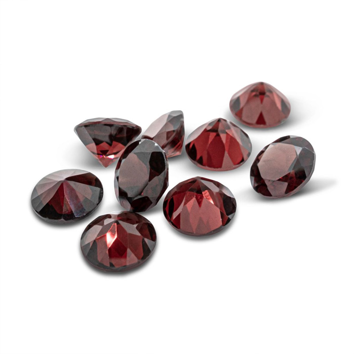 Previously Owned AAA Quality Round Garnet Gemstone Set by SuperJeweler