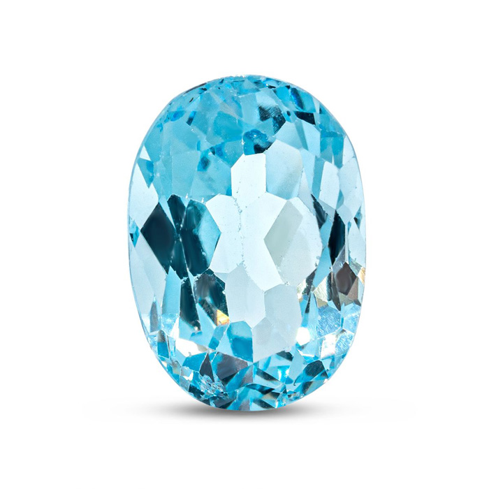 Previously Owned AA Quality Oval Shape Blue Topaz by SuperJeweler