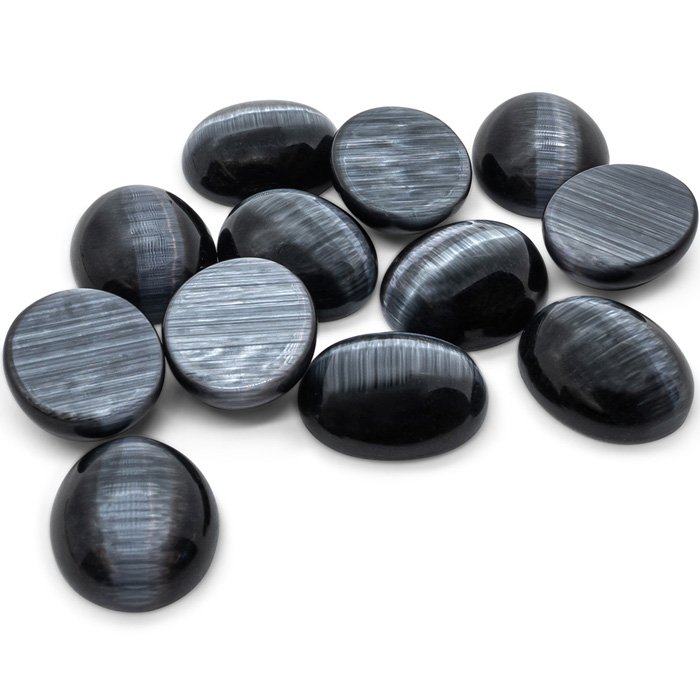 Previously Owned Oval Cabochon Black Gray Onyx Set by SuperJeweler