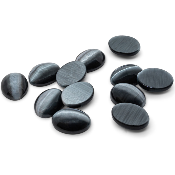 Previously Owned Oval Cabochon Black Gray Onyx Set by SuperJeweler