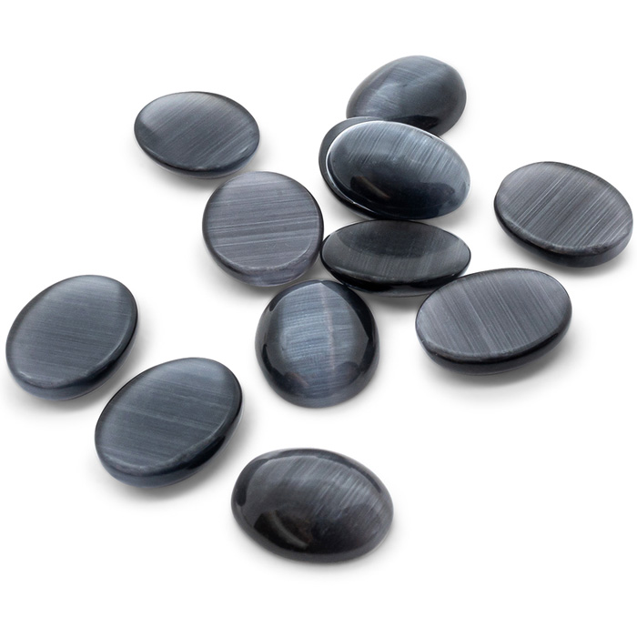 Previously Owned Oval Cabochon Black Gray Onyx Set by SuperJeweler