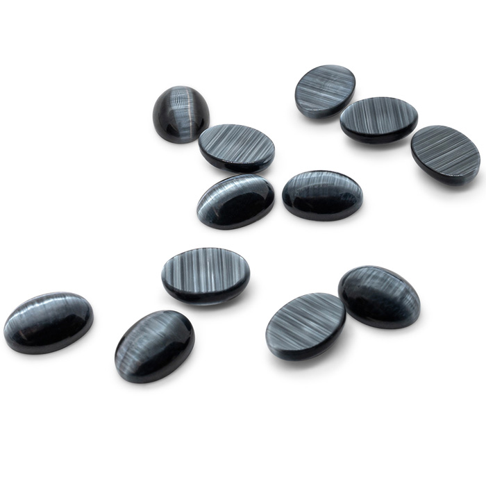 Previously Owned Oval Cabochon Black Gray Onyx Set by SuperJeweler