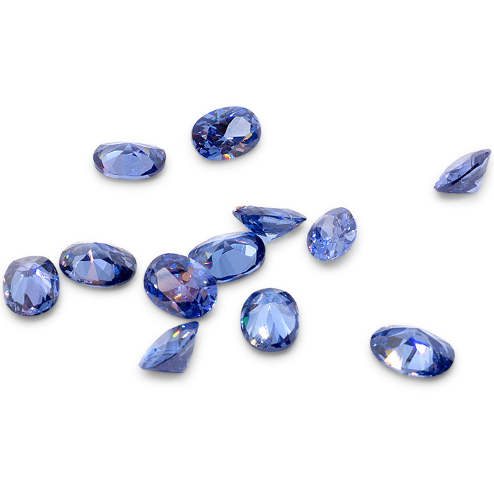 Previously Owned Oval Simulated Tanzanite Set by SuperJeweler