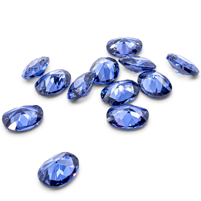 Previously Owned Oval Simulated Tanzanite Set by SuperJeweler