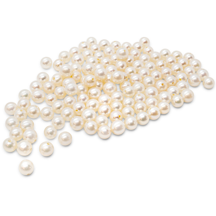 Previously Owned A Quality 4.5mm Freshwater Cultured Loose Pearls (130 pcs). Final Sale by SuperJeweler