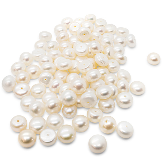 Previously Owned A Quality 7mm Freshwater Cultured Loose Button Pearls (125 pcs). Final Sale by SuperJeweler