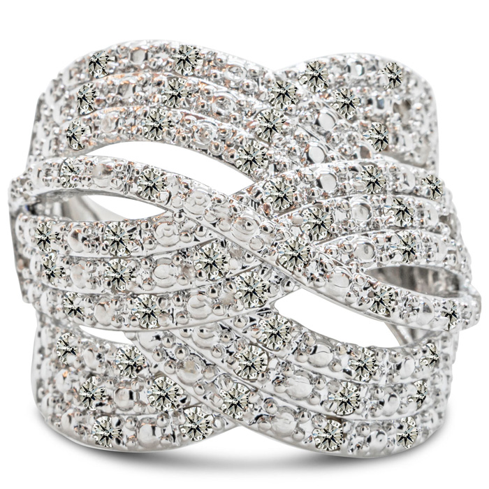 1 Carat Natural Raw Rose Cut Diamond Cocktail Ring, , Size 5 by SuperJeweler