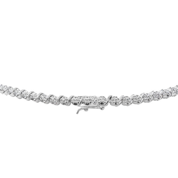 2 carat deals diamond tennis necklace