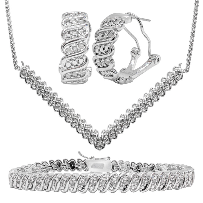 Matching necklace & earring sets for women