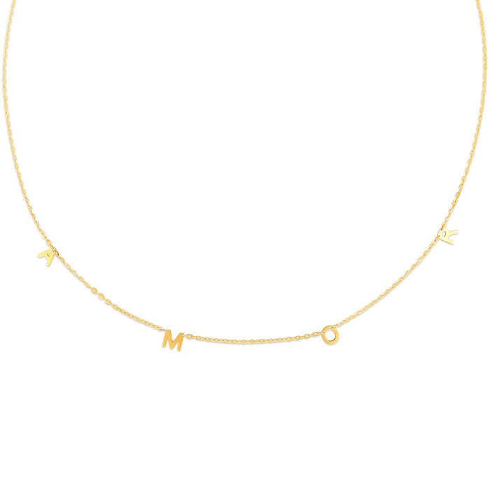 14K Yellow & Rose Gold (2.1 g) Amor Necklace, 18 Inches by SuperJeweler