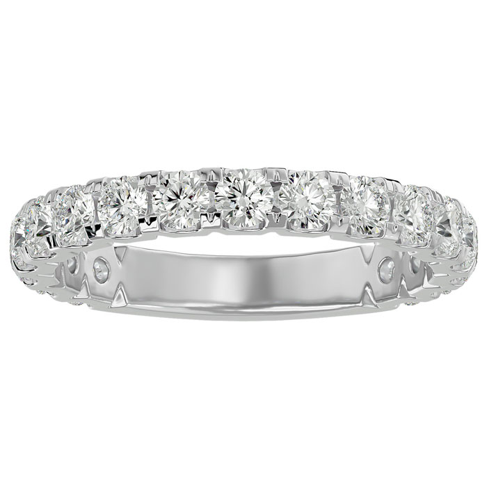 1.25 Carat Round Diamond Matching Wedding Band in 14K White Gold (2.8 g) (, ), Size 4 by SuperJeweler