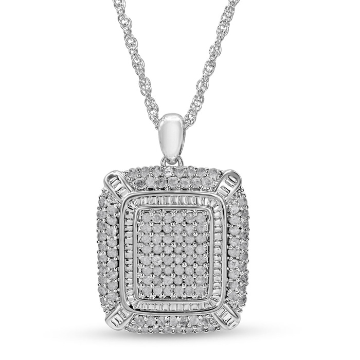 Huge 2 Carat Diamond Necklace, Natural Rose Cut Diamonds, 18 Inches (, ) By SuperJeweler