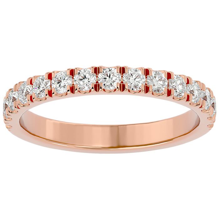 1/4 Carat Lab Grown Diamond Wedding Band In 14K Rose Gold (2.20 G), G-H Color, Size 4 By SuperJeweler