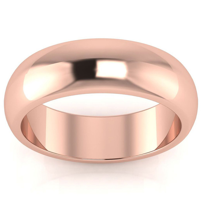 Thumb Rings , 14K Rose Gold (4.9 G) 6MM Ladies & Men's Thumb Ring W/ Free Engraving, Size 9 By SuperJeweler