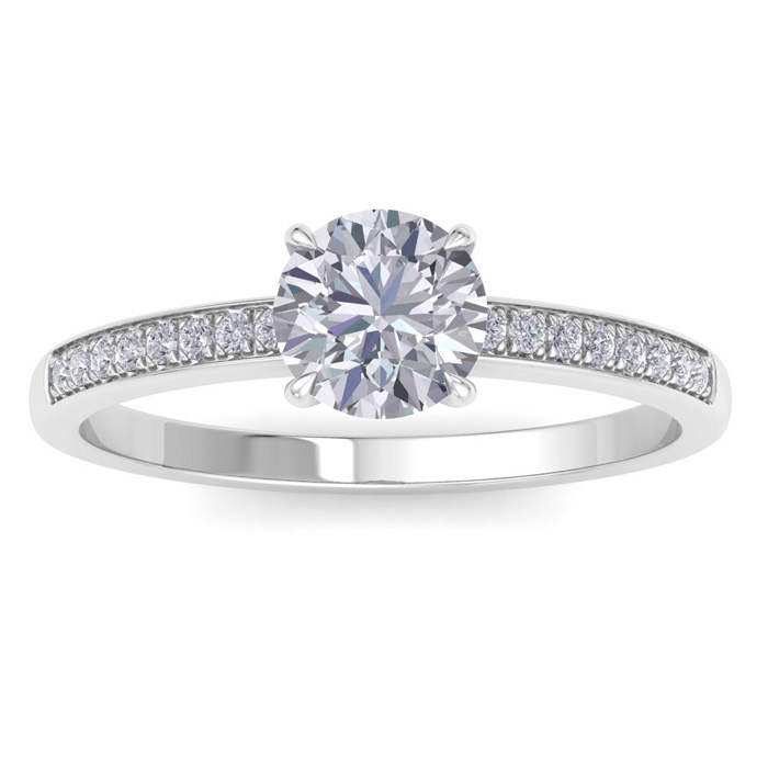 1.25 Carat Diamond Engagement Ring in 14K White Gold (2 g) (  SI2-I1)  Size 6 by SuperJeweler