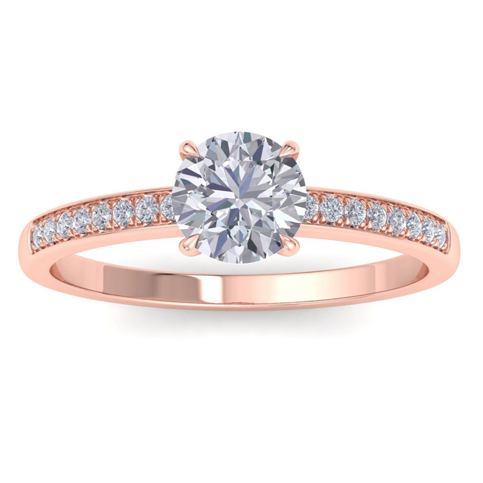 1.25 Carat Diamond Engagement Ring in 14K Rose Gold (2 g) (  SI2-I1)  Size 4.5 by SuperJeweler