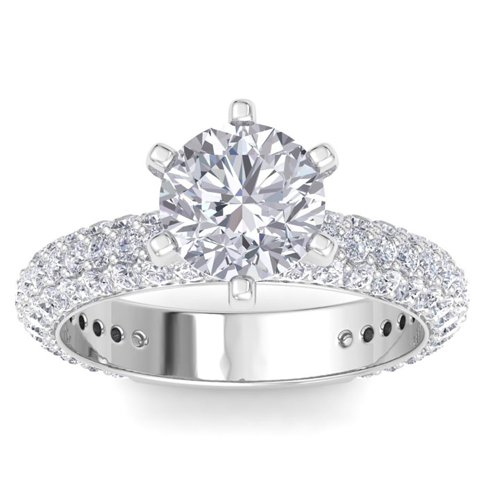 3 Carat Diamond Engagement Ring in 14K White Gold (5.2 g) (  SI2-I1)  Size 6.5 by SuperJeweler