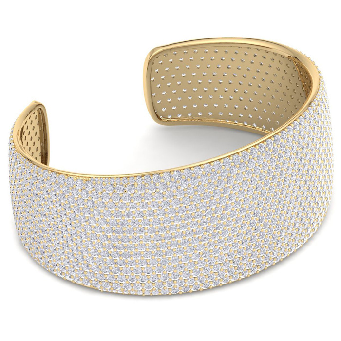 29 Carat Diamond Bangle Bracelet in 14K Yellow Gold (60 g)  1.20 