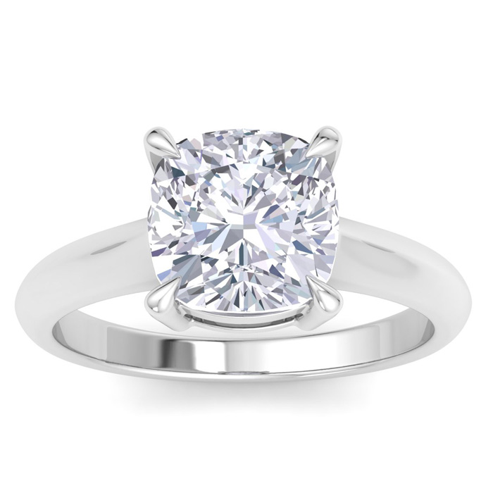 4 Carat Square Cushion Cut Modified Brilliant Lab Grown Diamond S