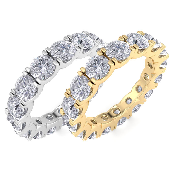 4 Carat Lab Grown Diamond Eternity Ring 4-9.5 Ring Sizes Available in 14K White Gold (5 g) Yellow Gold (5 g) & Rose Gold (5 g) by SuperJeweler